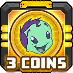 3 coins collected
