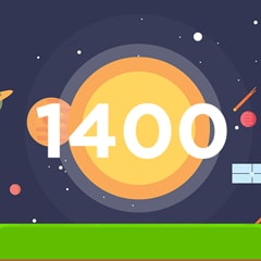 Accumulate 1400 points in total