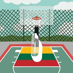 Basketball is the national sport of Lithuania.