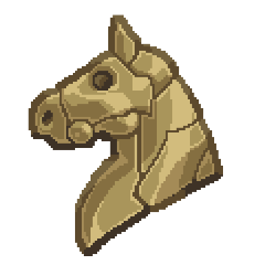 You can pet the... horse