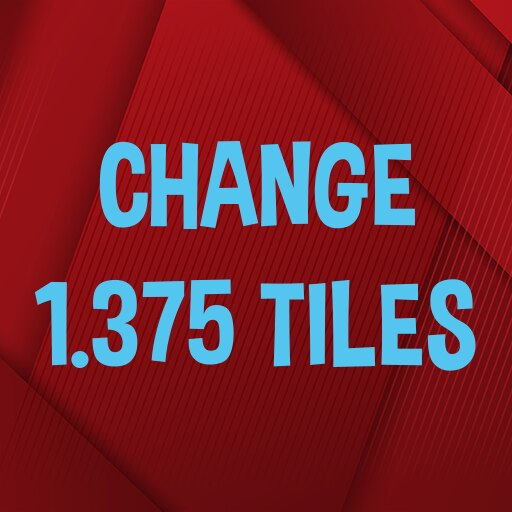 Change 1.375 tiles.