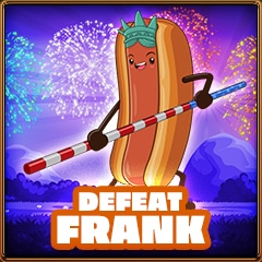 Frank defeated