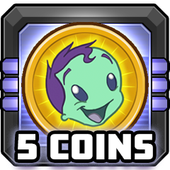 5 coins collected
