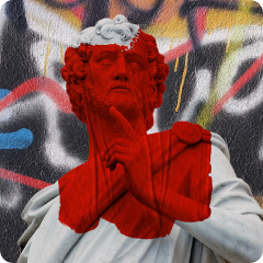Mess Up a Statue Using Paintballs