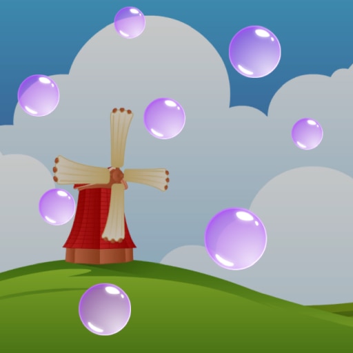 Pop 10 purple bubbles