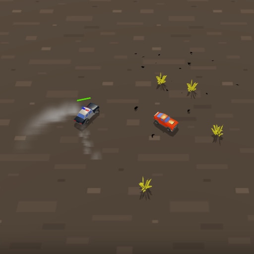 Run over 3 yellow plants