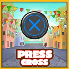 Press Cross button