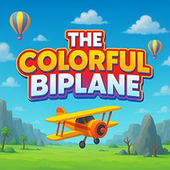 The colorful biplane